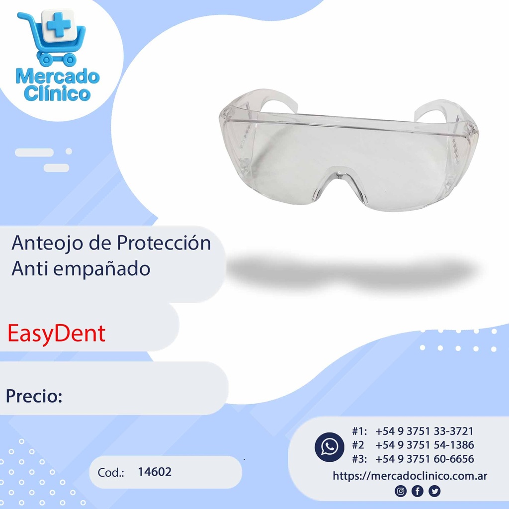 Anteojo de Protección anti - Empañado - Easydent