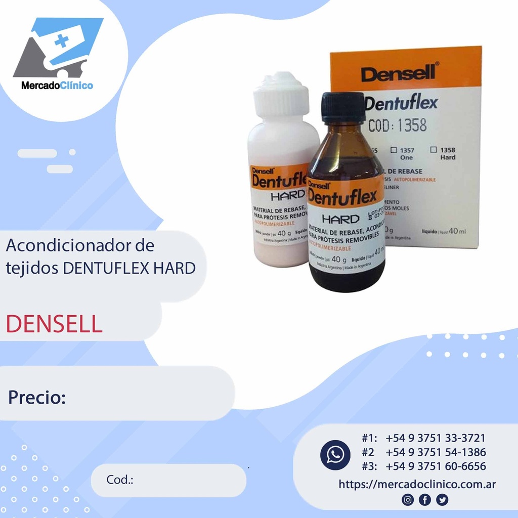 Acondicionador de tejidos HARD - DENTUFLEX - DENSELL