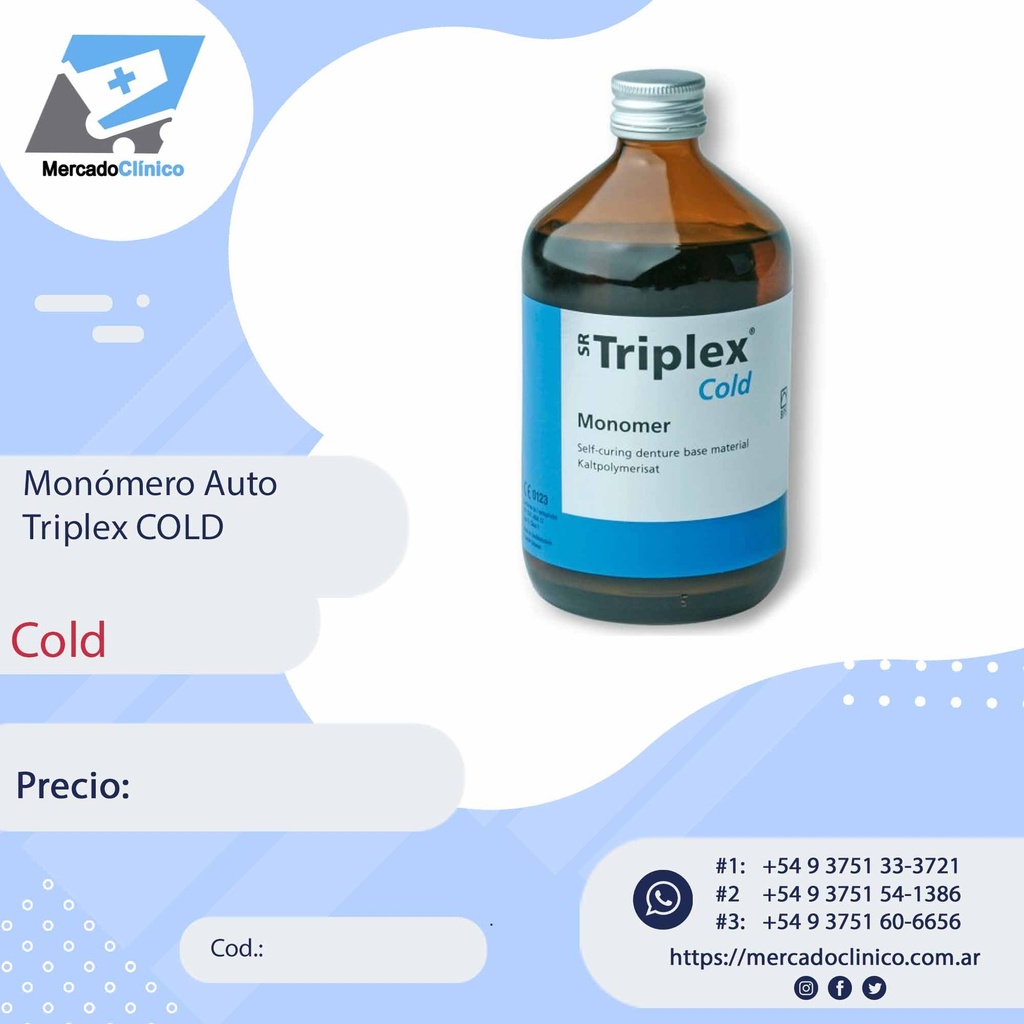 Monomero liquido Auto - Triplex Cold