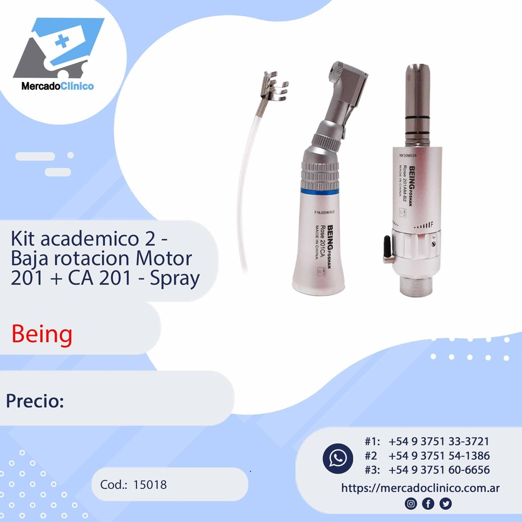 Kit academico 2 - Baja rotacion Motor 201 + CA 201 - Spray - BEING