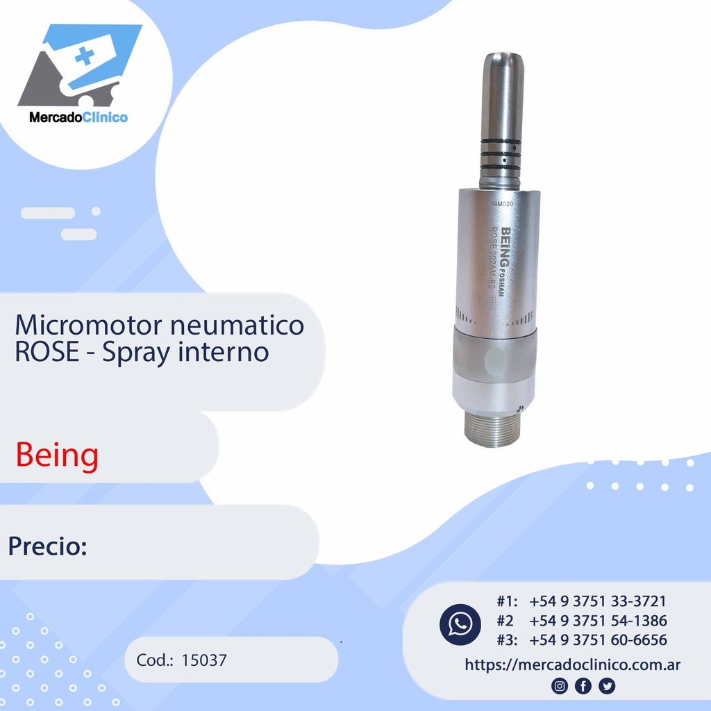 Micromotor neumatico ROSE - Spray interno - Being