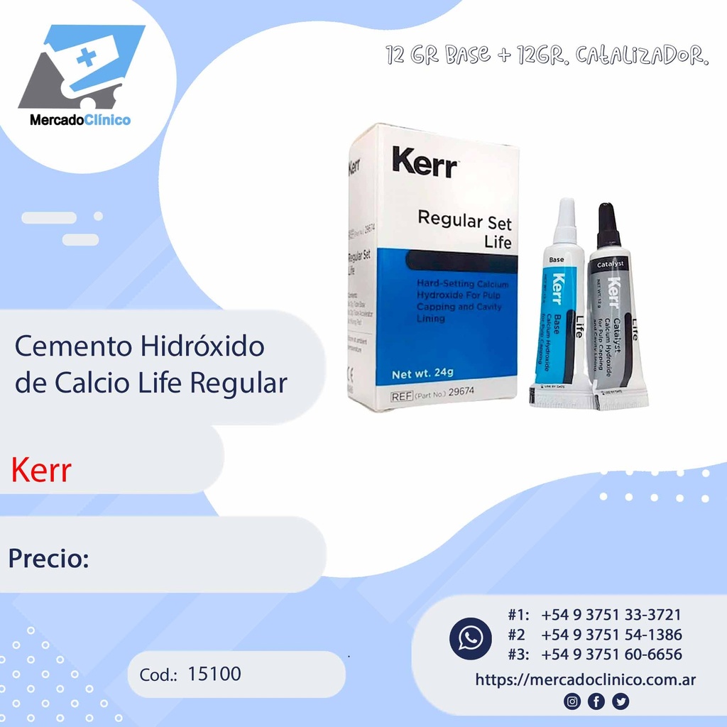 Cemento Hidróxido de Calcio Life Regular - KERR