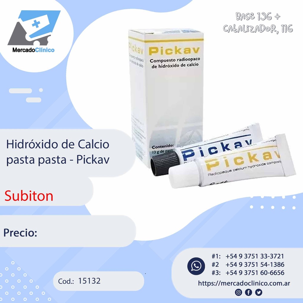 Hidroxido de calcio - Pasta / Pasta - Pickav - SUBITON
