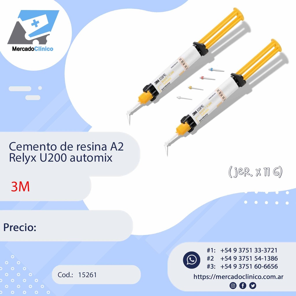 Cemento de resina Relyx U200 Automix - 3M