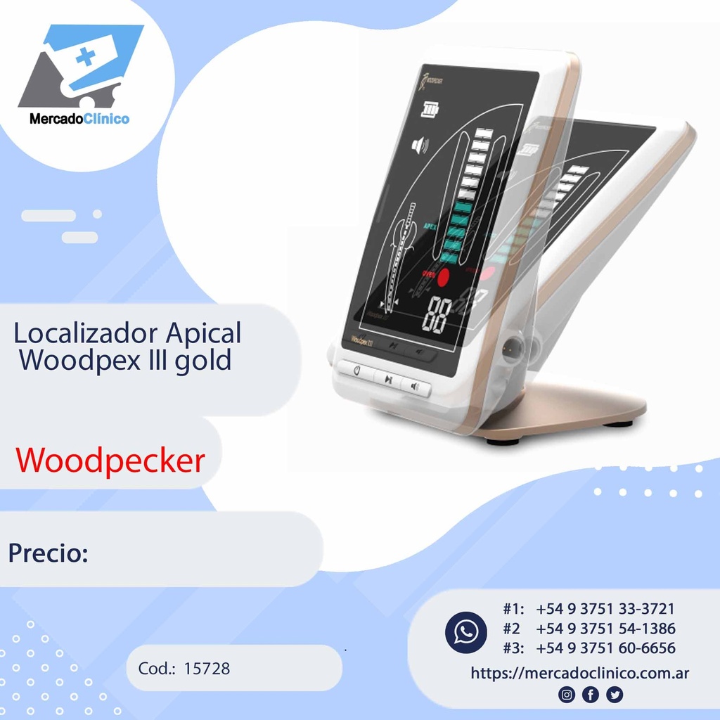 Localizador Apical Woodpex III gold - Woodpecker