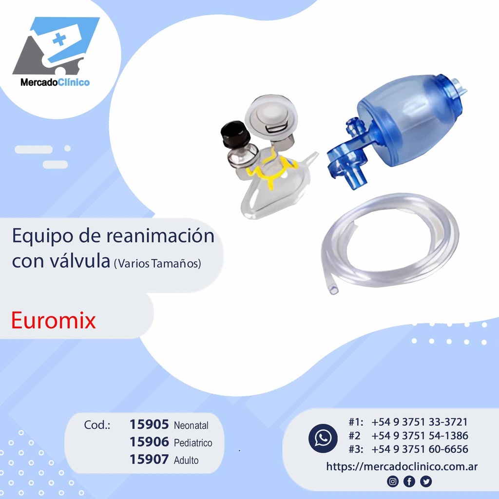 Equipo de reanimación con válvula - EUROMIX