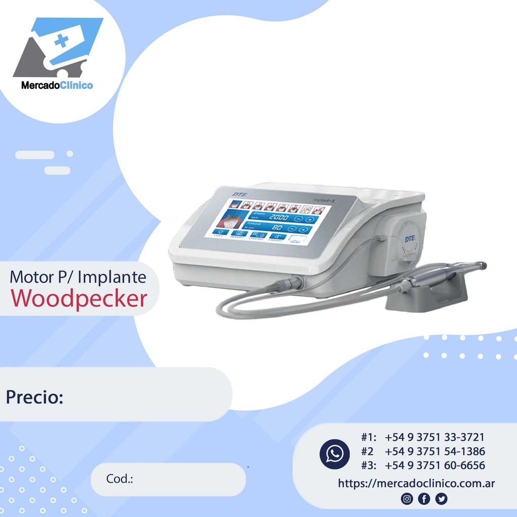MOTOR PARA IMPLANTES - IMPLANTER LED woodpecker