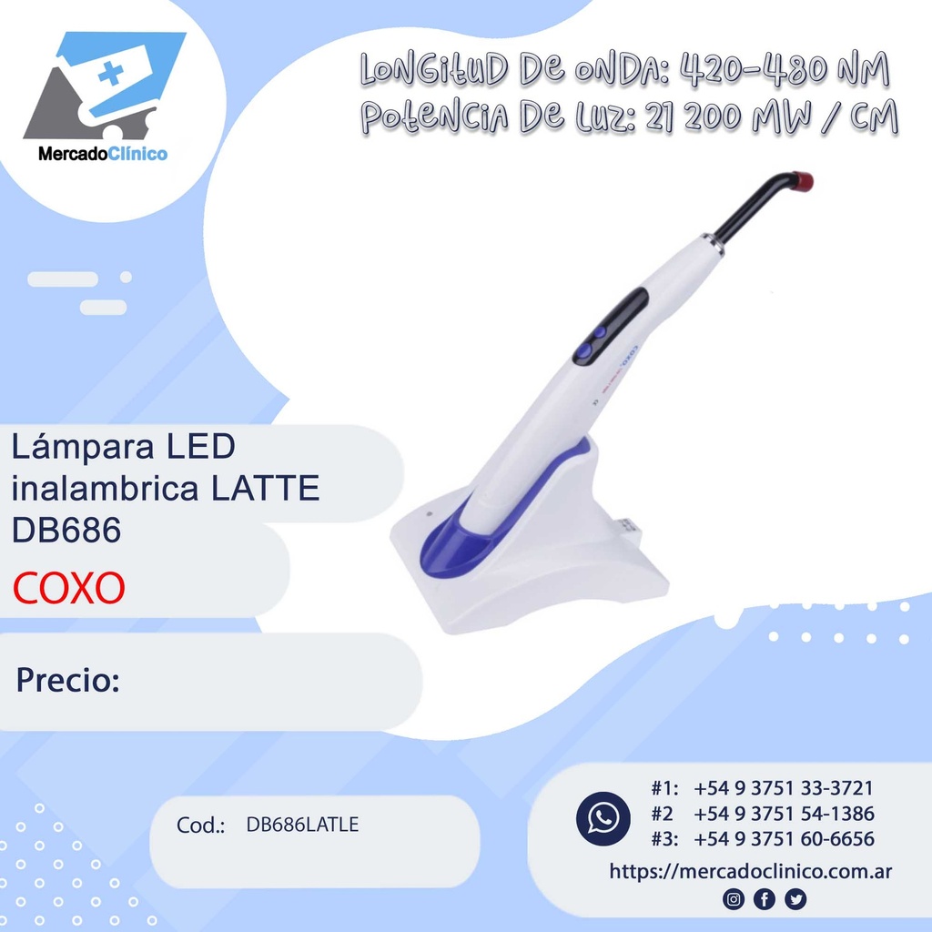Lámpara LED inalambrica LATTE DB686 - COXO