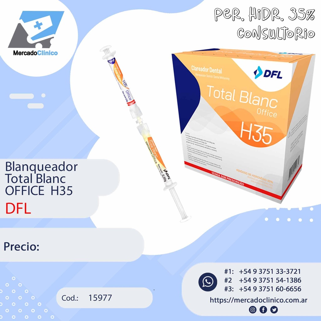 Blanqueador Total Blanc OFFICE H35 (per.hidr.35%) - DFL