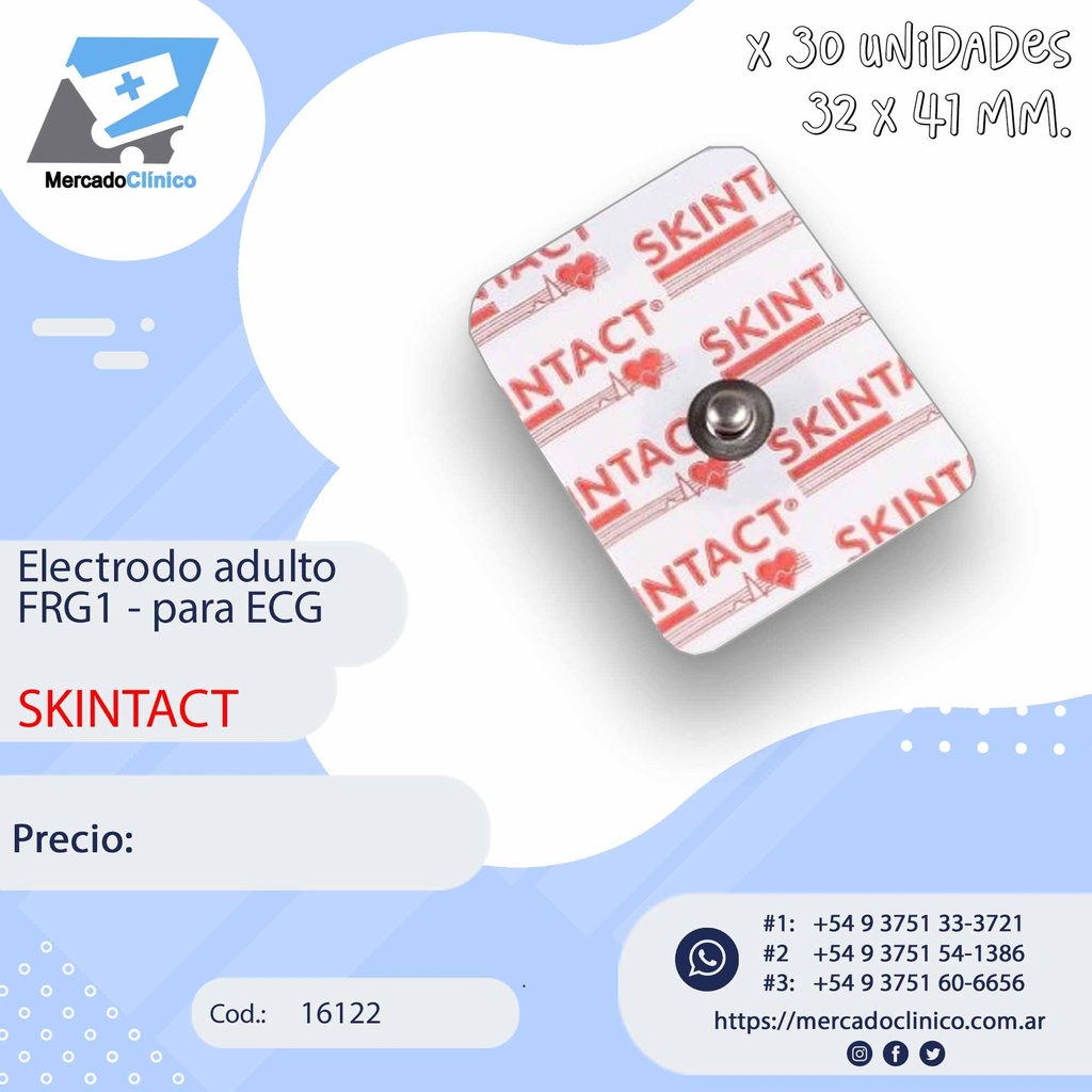 Electrodo adulto FRG1 - para ECG - SKINTACT