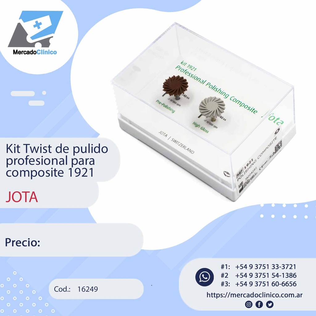 Kit Twist de pulido profesional para composite 1921 - JOTA