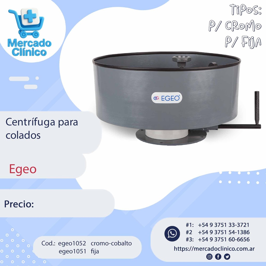 Centrífuga para colados - para prótesis fija- EGEO