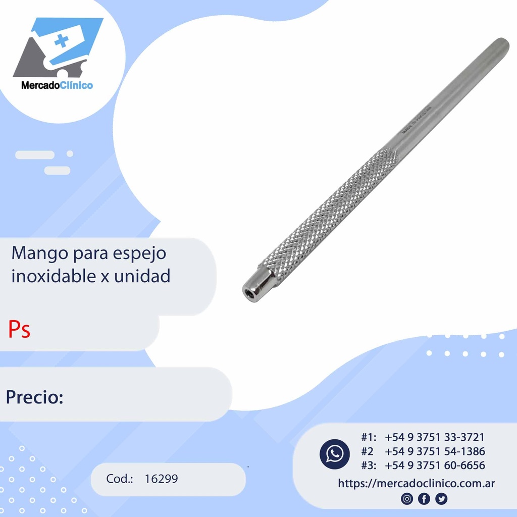 Mango para espejo inoxidable x unidad - PS