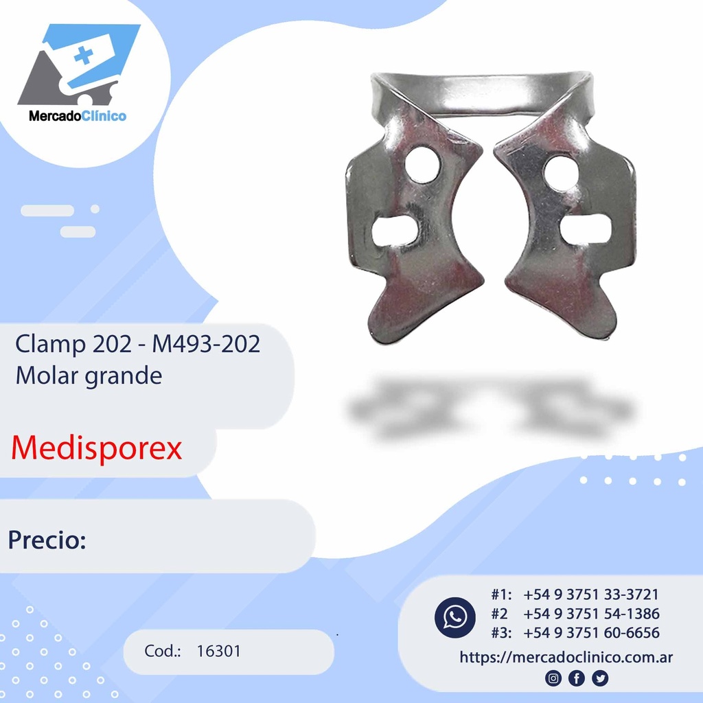 Clamp 202 Molar grande - MEDISPOREX