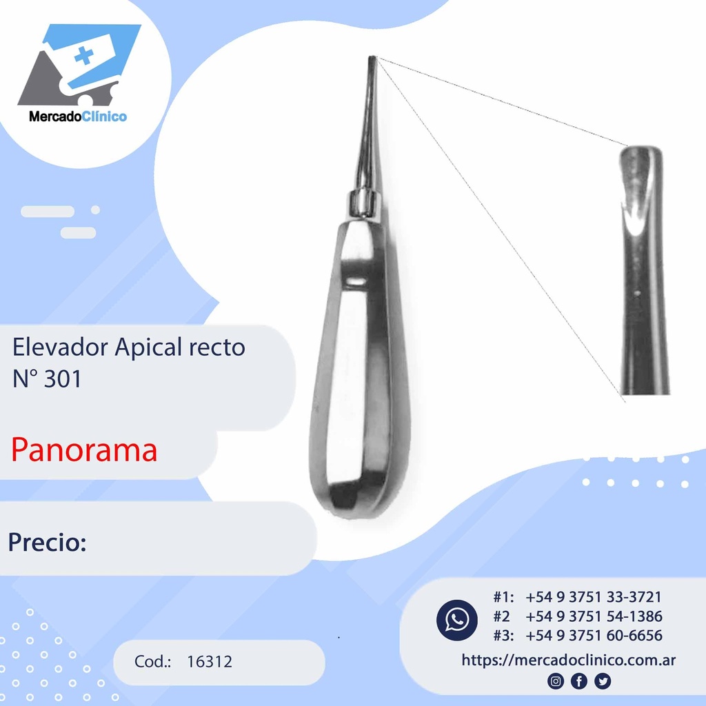 Elevador Apical recto N° 301 - Panorama