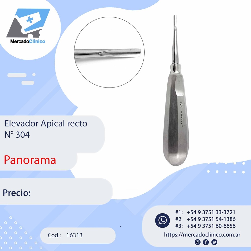 Elevador apical recto N° 304 - Panorama