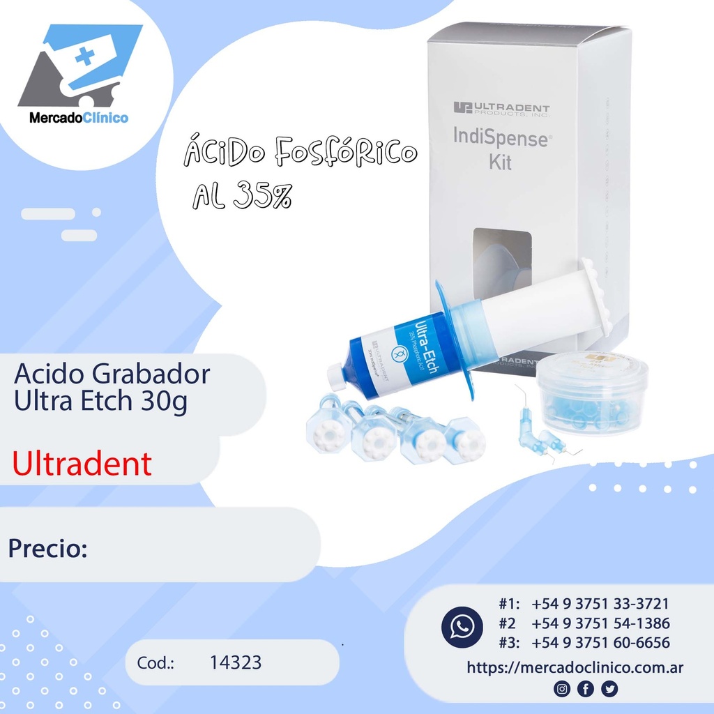 Ácido grabador viscoso Ultra - Etch - GIGANTE - Ortofosfórico 37% - Ultradent