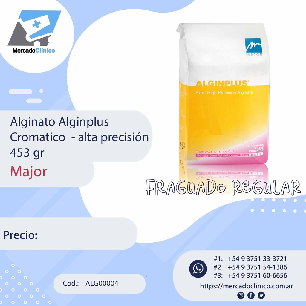 Alginato cromatico AlGINPLUS - 453gr - MAJOR