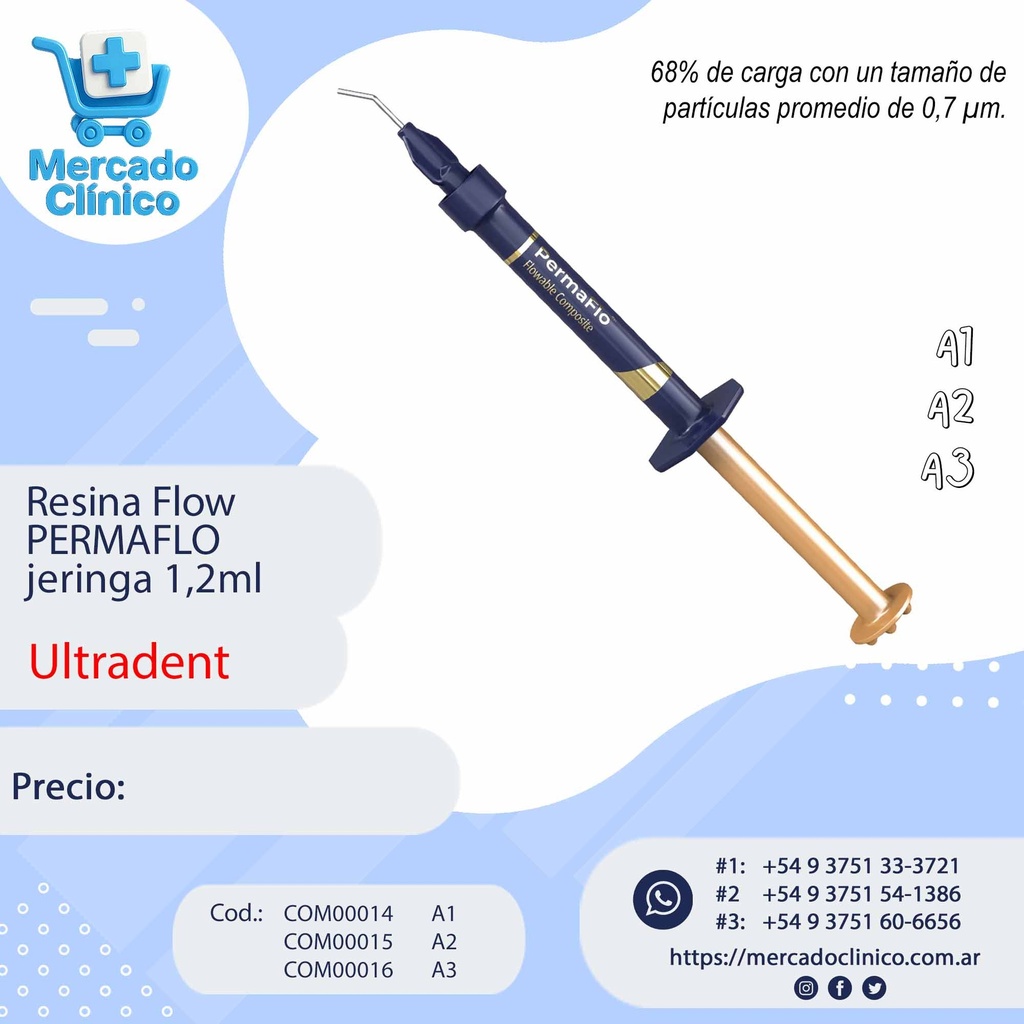 Resina Flow PERMAFLO jeringa 1,2ml - Ultradent