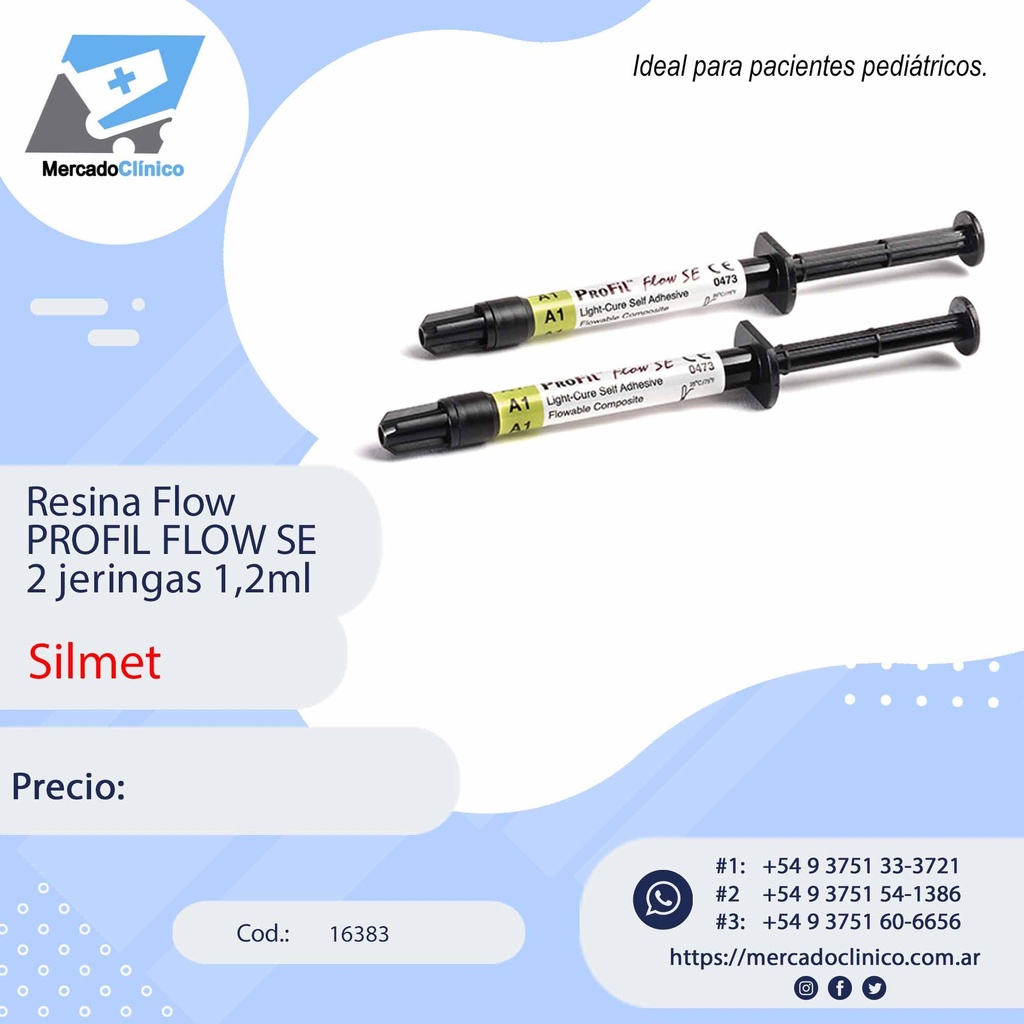 Resina Flow PROFIL FLOW SE 2 jeringas 1,2ml - Silmet