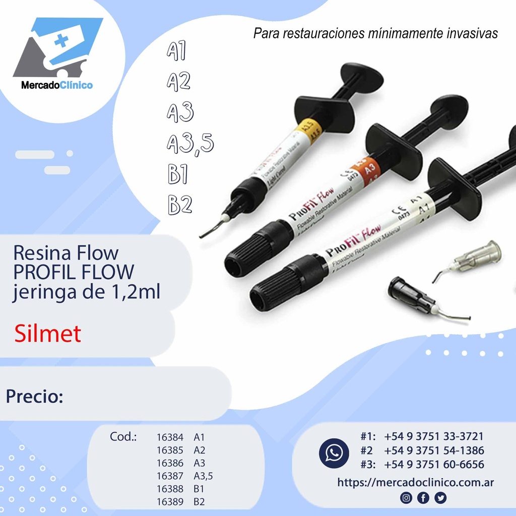 Resina Flow PROFIL FLOW B2 - jeringa de 1,2ml - Silmet