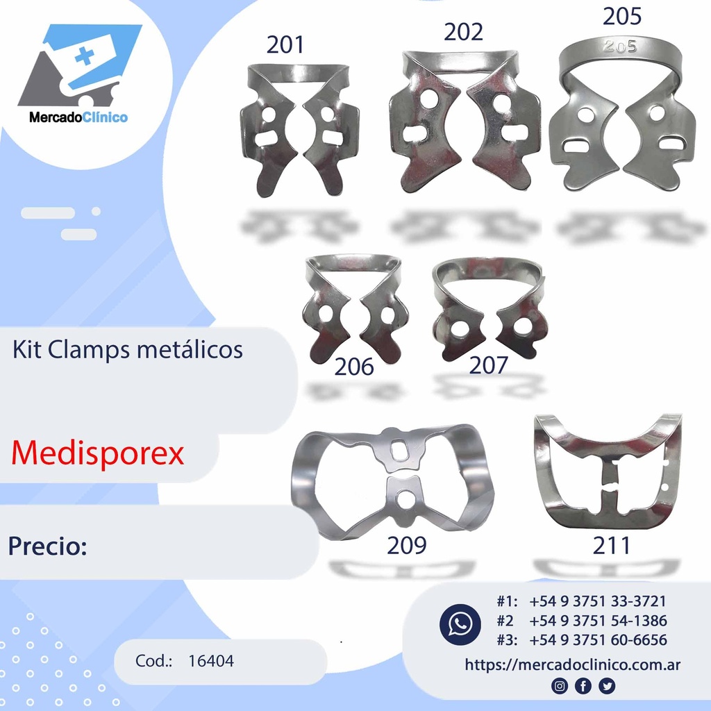 Kit Clamps metálicos - Medisporex