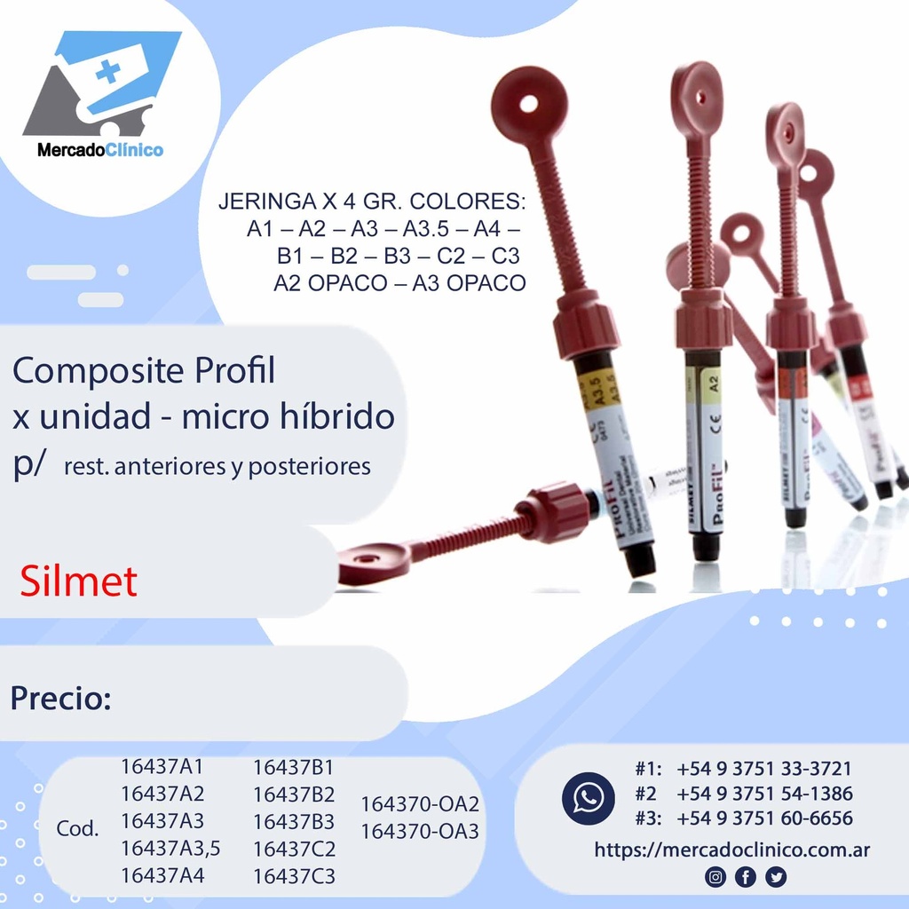 Composite Profil x unidad - micro híbrido  - SILMET