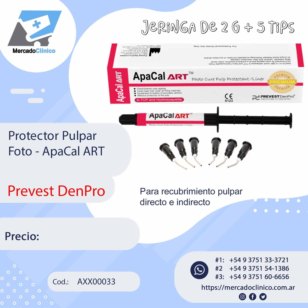 Liner/base Protector Pulpar  Foto - ApaCal ART - PREVEST