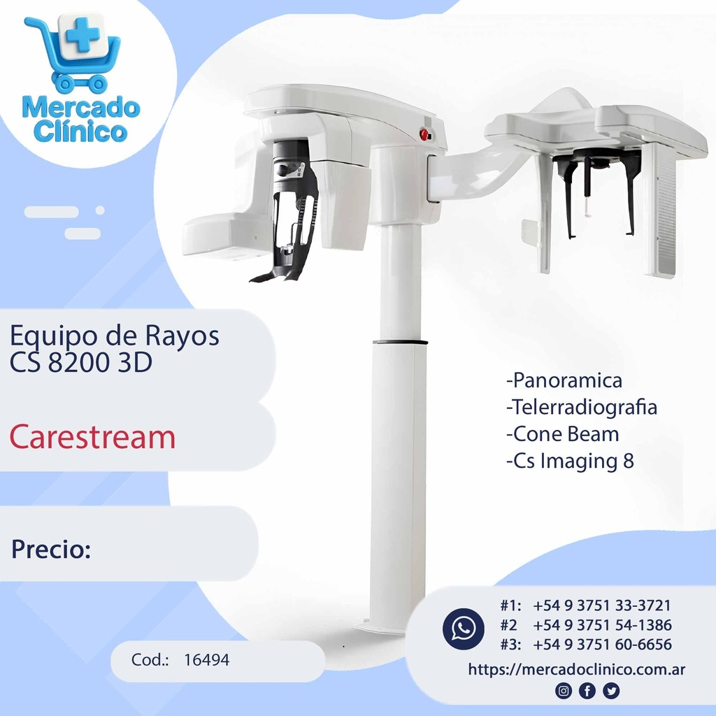 Equipo de rayos CS 8200 3D - Carestream