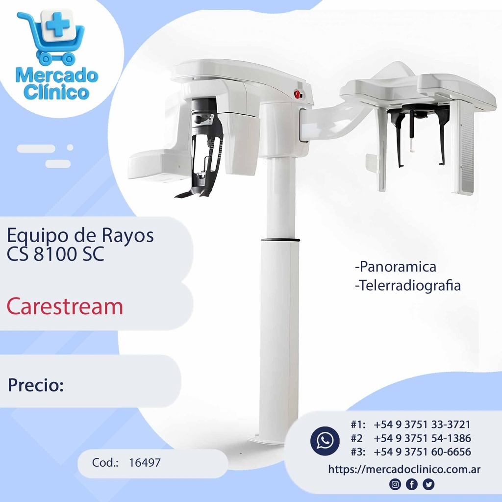 Equipo de rayos CS 8100 SC - PANO / TELE - CARESTREAM