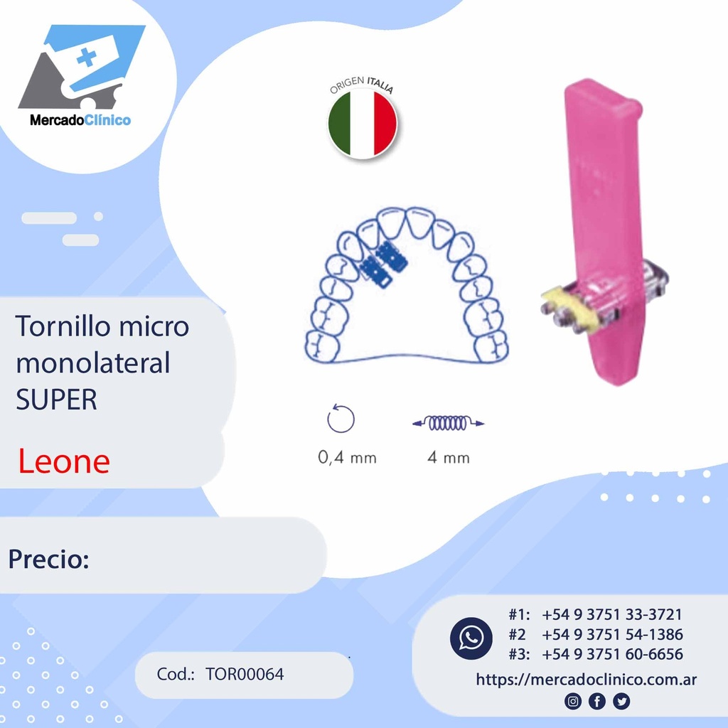 Tornillo expansor / disyuntor - micro monolateral SUPER - LEONE