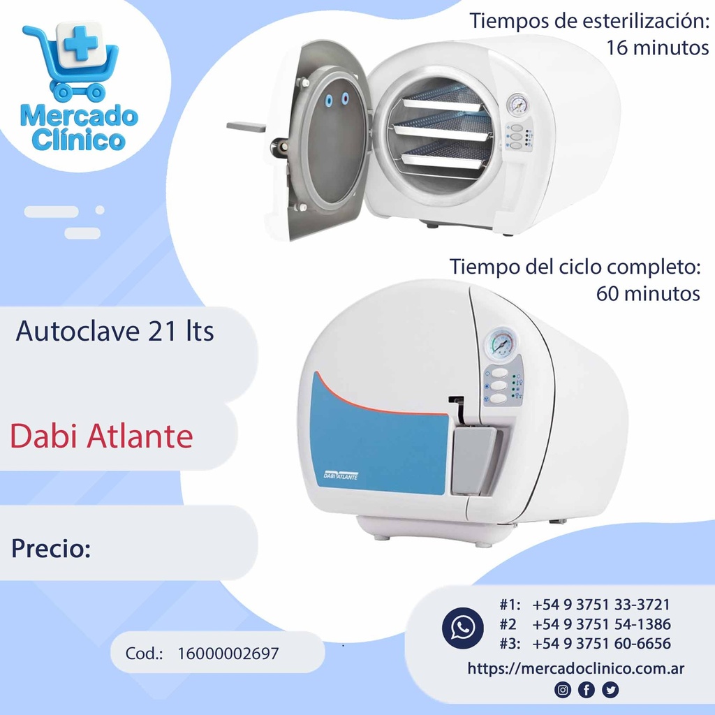Autoclave 21 Litros - Dabi Atlante