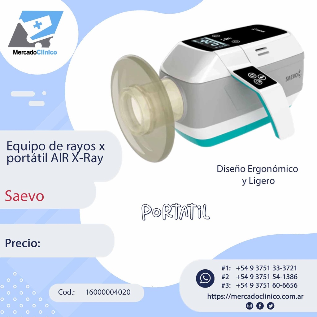 Equipo de rayos X portátil AIR X-Ray - Saevo
