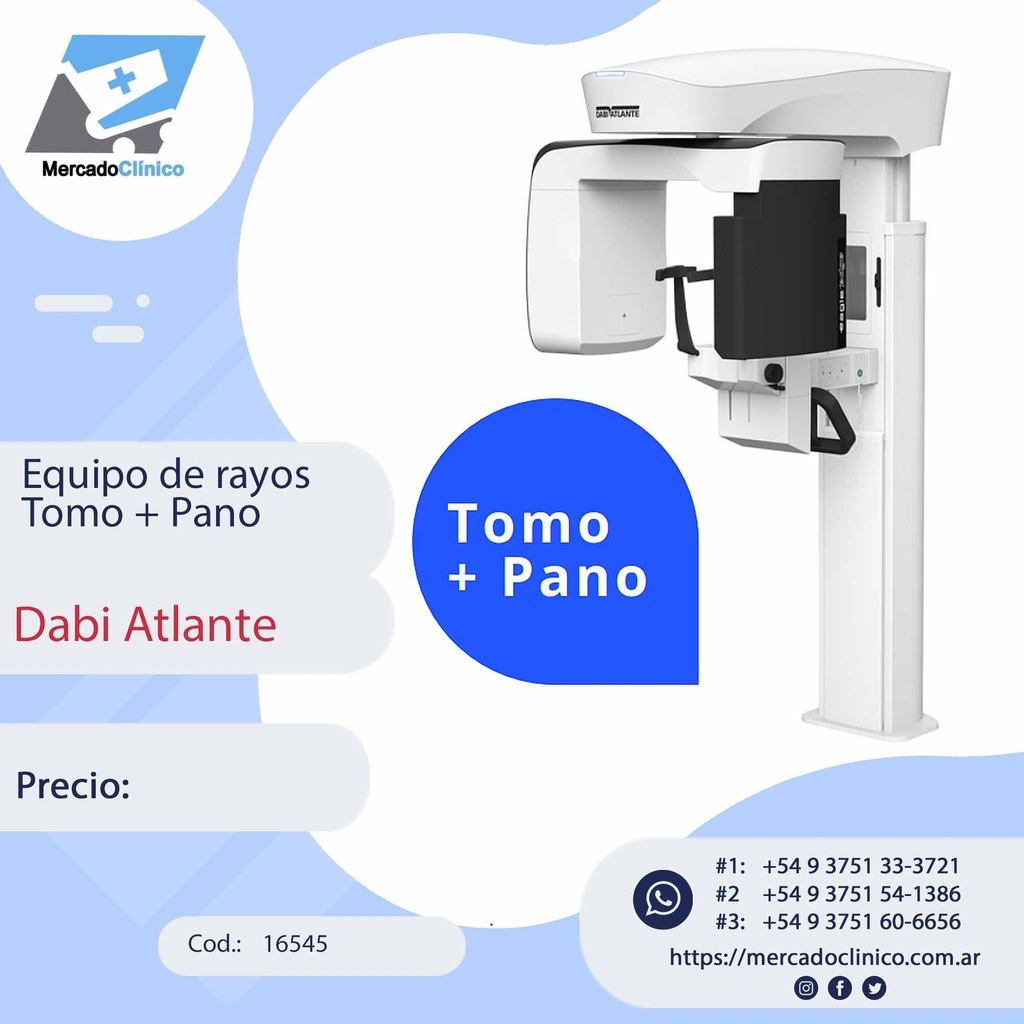 Equipo de rayos Tomo + Pano - Dabi Atlante