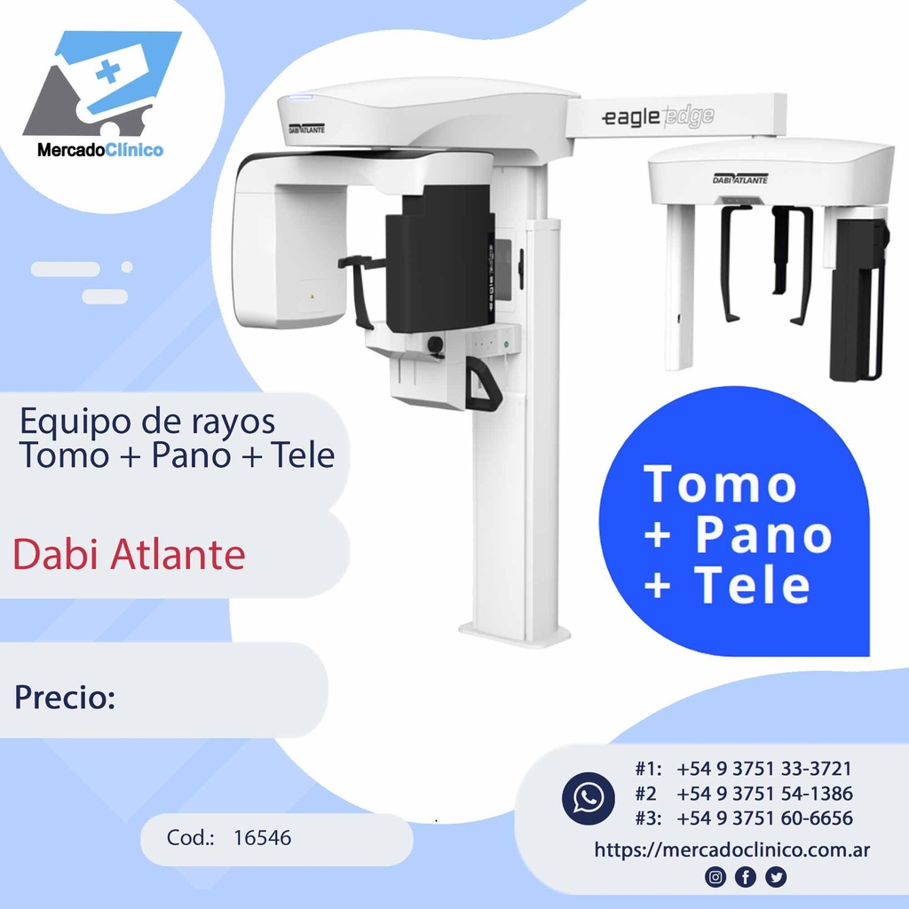Equipo de rayos Tomo + Pano + Tele - Dabi Atlante