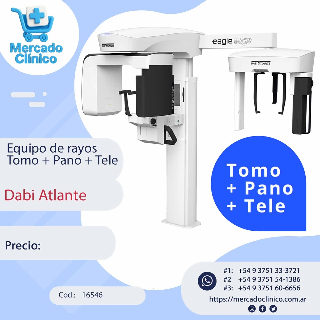 Equipo de rayos Tomo + Pano + Tele - Dabi Atlante