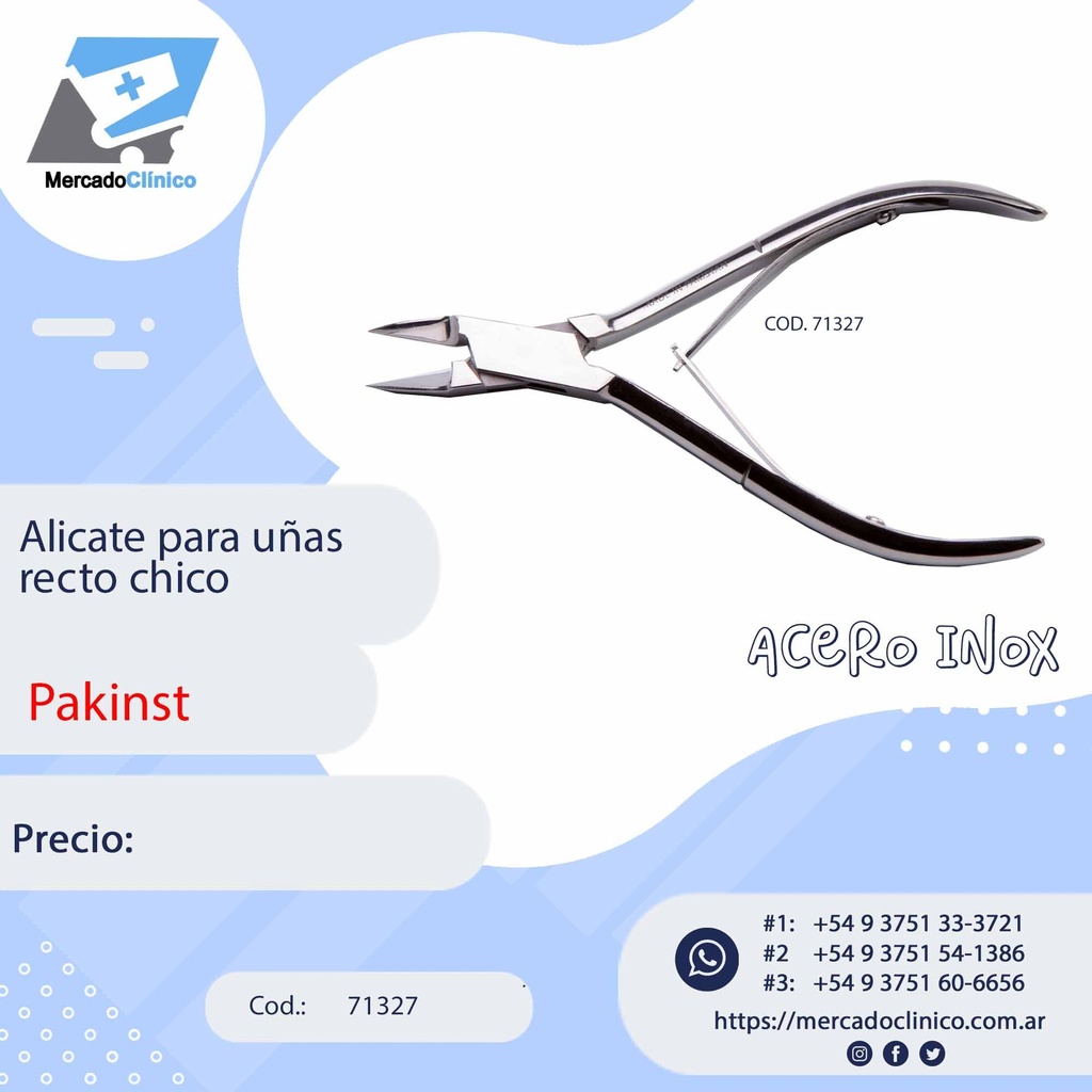 Alicate para uñas  recto chico - Pakinst