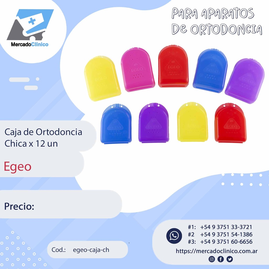 Caja de ortodoncia CHICA X 12U - egeo