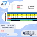 Piedras Diamantadas Cilíndrica plana 835 - X 5 UNIDADES - Egeo /  Smdent