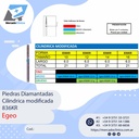 Piedras Diamantadas Cilíndrica plana 836KR - Egeo /  Smdent