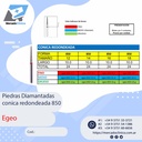 Piedras Diamantadas Cónica redondeada 850 - X 5 UNIDADES - Egeo /  Smdent