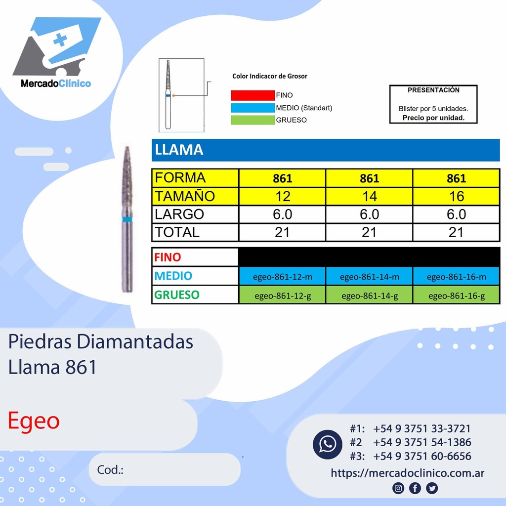 Piedras Diamantadas Llama 861 - Egeo /  Smdent