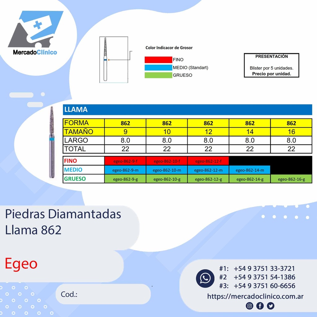 Piedras Diamantadas Llama  862 - Egeo /  Smdent