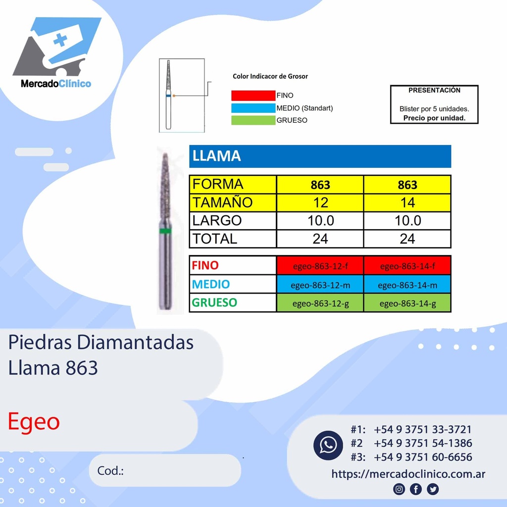 Piedras Diamantadas Llama 863 - X 5 UNIDADES - Egeo /  Smdent