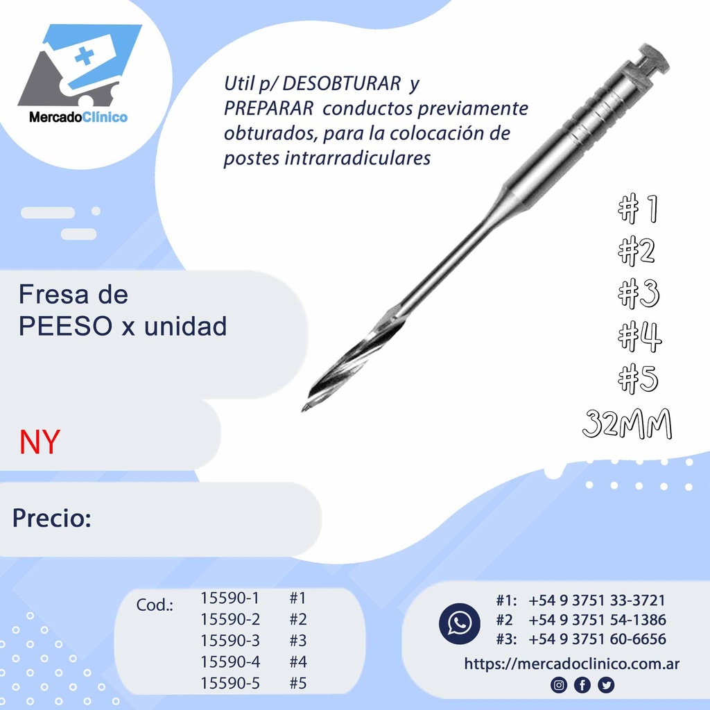 Fresa de Peeso x unidad - NY