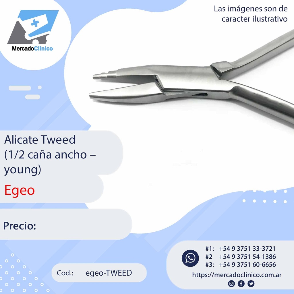 Alicate Tweed (1/2 CAÑA ANCHO - YOUNG) - Egeo