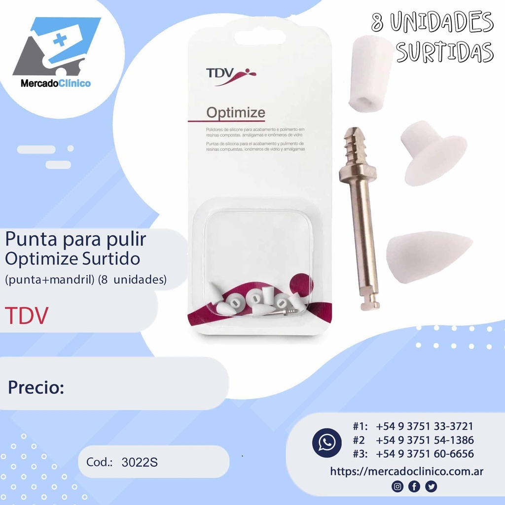 Puntas para pulir - Optimize Surtido X 8 - TDV