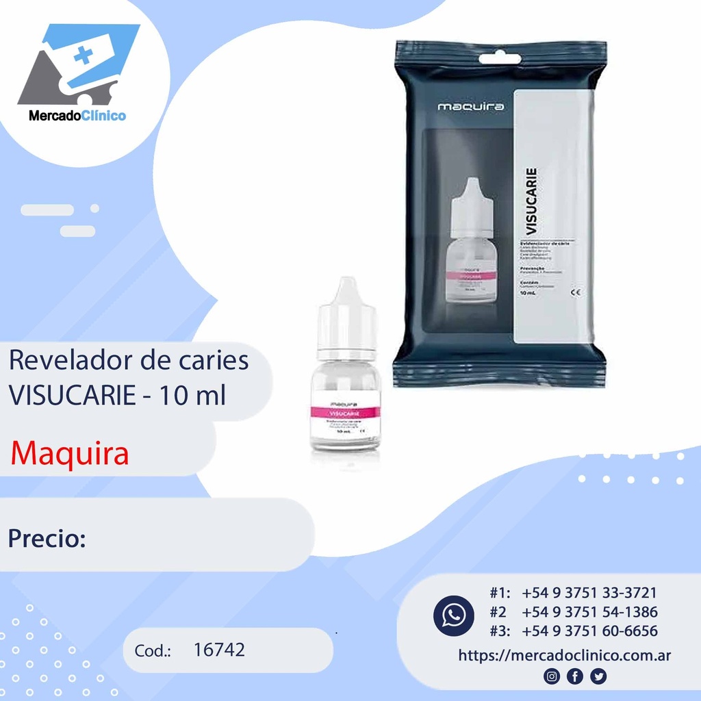 Detector / Revelador de caries -VISUCARIE - 10 ml -  MAQUIRA