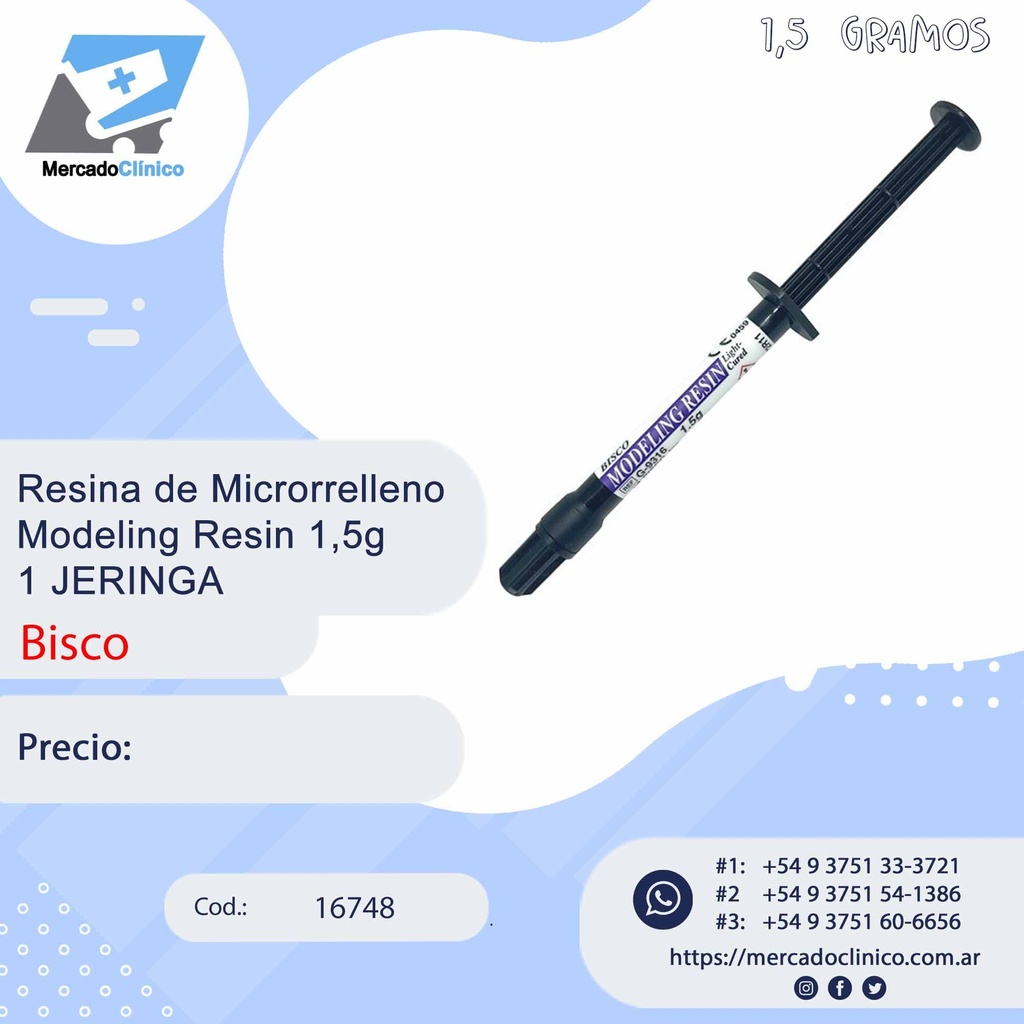 Resina de Microrrelleno - Modelador de resina 1,5g, Bisco
