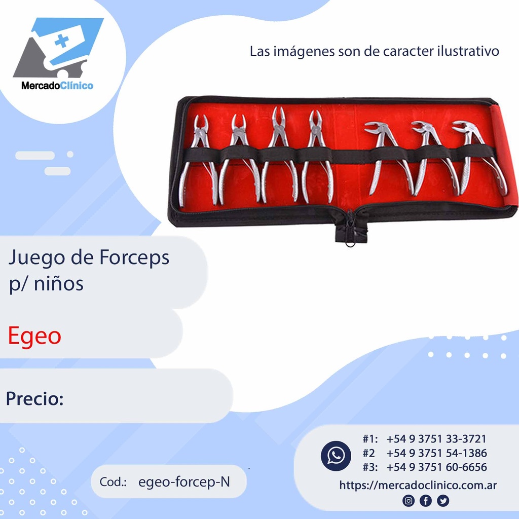 Juego de Forceps p/ Niños - Egeo